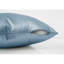 Paquet de 2 coussins décoratifs carrés 18 x 18 po Dusty Blue Satin-Finish, coussins d'intérieur modernes hypoallergéniques