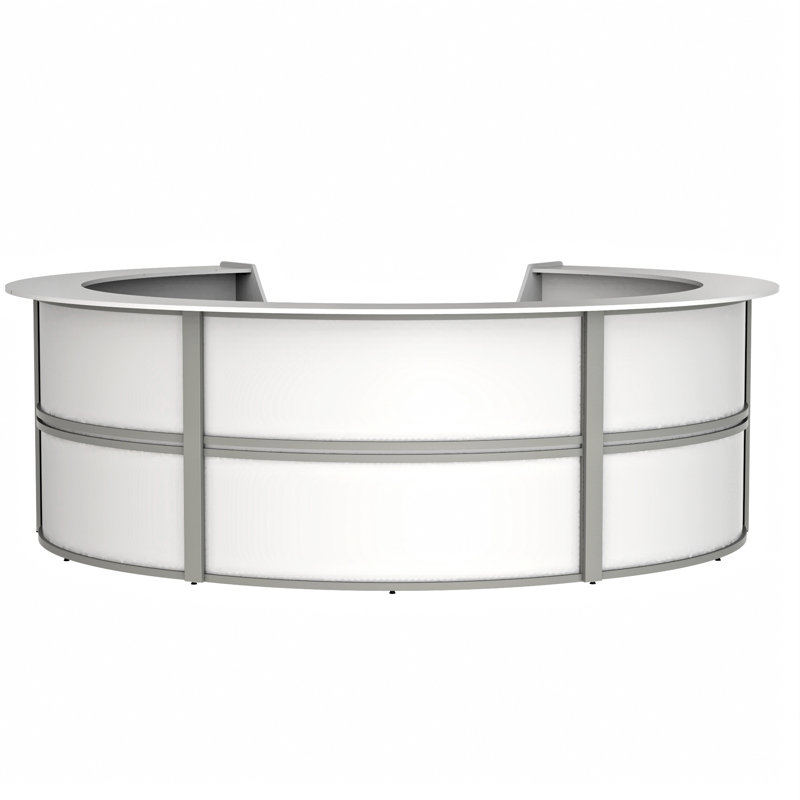 Bureau de réception en U Peden, Blanc