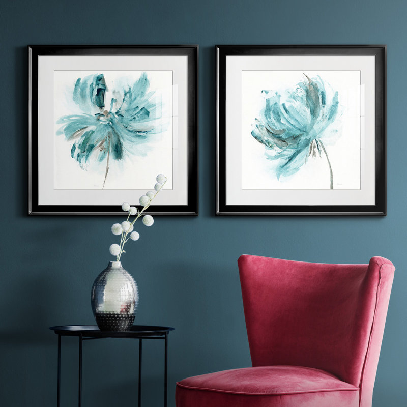 Blue Dance I - ensemble de 2 reproductions de cadres photo, Noir, H 30,5 po x l 61 po x P 1,5 po