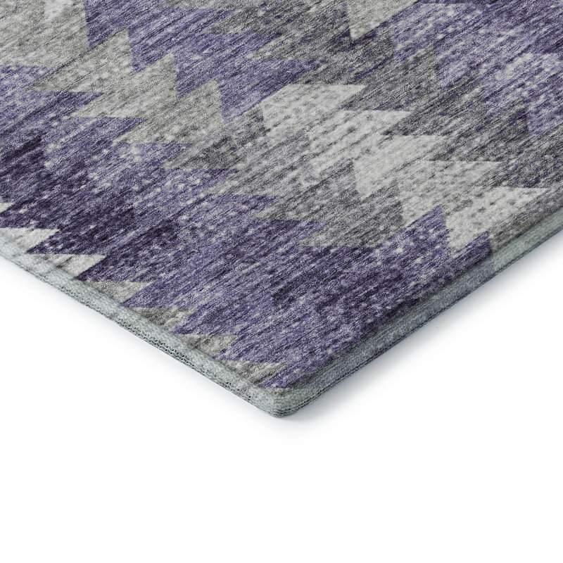 Premium Machine Washable Cerrito Purple Rug, Runner 2'3" x 7'6"