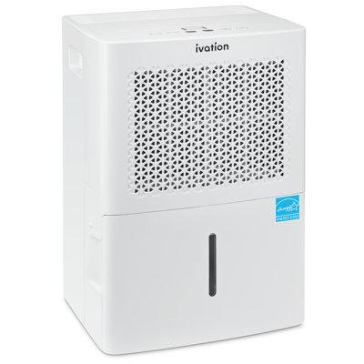Ivation 3000 Sq. Déshumidificateur Ft Energy Star, déshumidificateur à compresseur de grande capacité pour très grandes pièces et sous-sols avec connecteur de tuyau de drainage continu, contrôle de l'humidité, arrêt automatique et redémarrage
