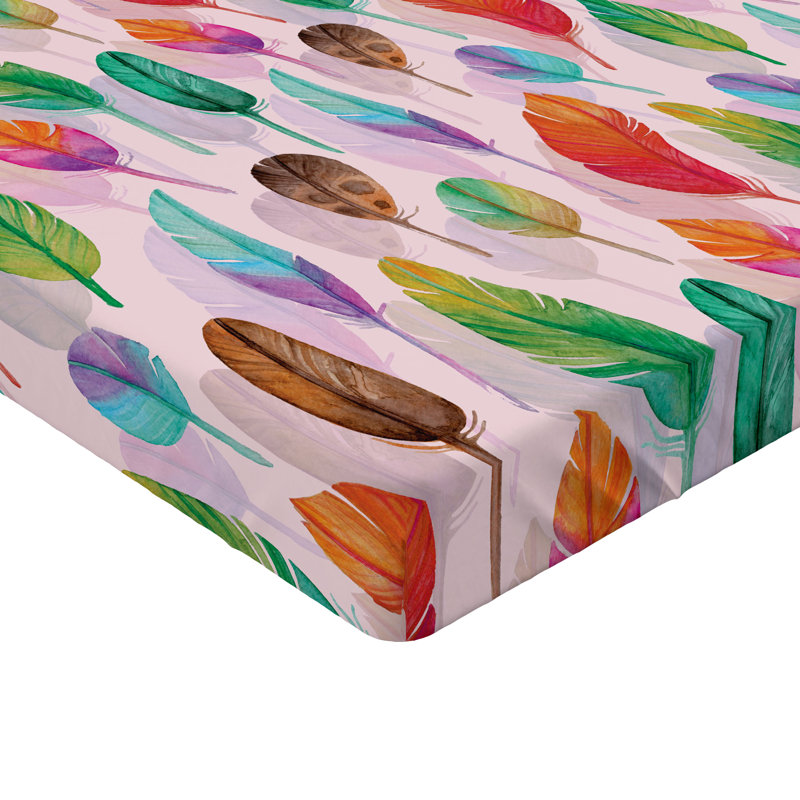 Drap-housse Ambesonne Tribal Feathers, Drap-housse de taille simple