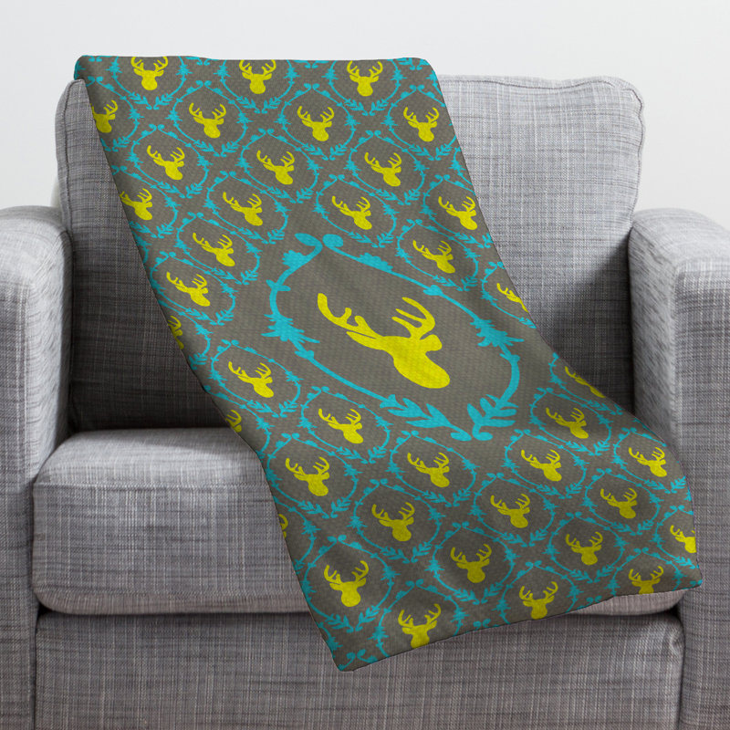 Bianca Green Throw Blanket, 80" H x 60" W