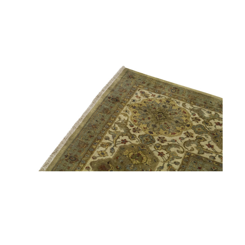 Wool Oriental Area Rug in Dark Gray