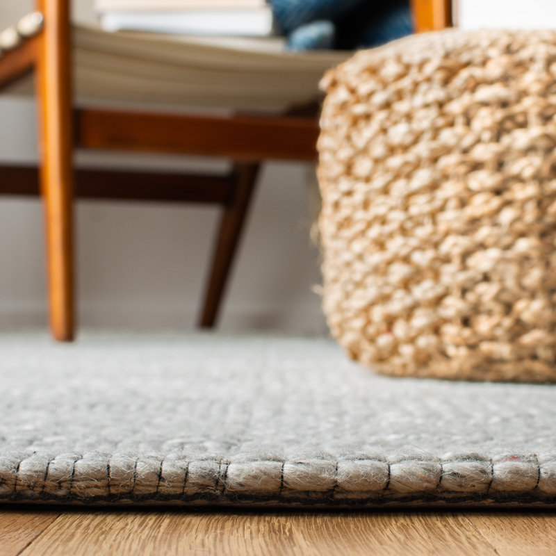 Marbella Flat Weave Wool And Cotton With Latex Geometric Rug, Rectangle 3' x 5'