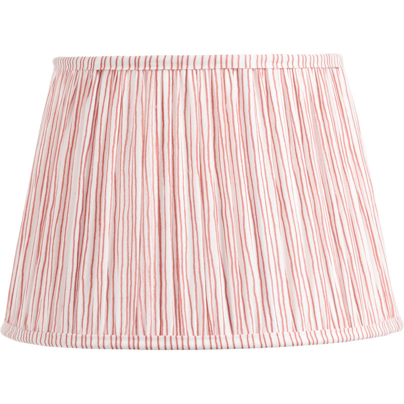 Pleated Cotton Lamp Shade, Cinnamon, 24cm H x 35cm W x 35cm D