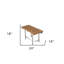 Banc de douche 18 po x 24 po rectangulaire en teck brun