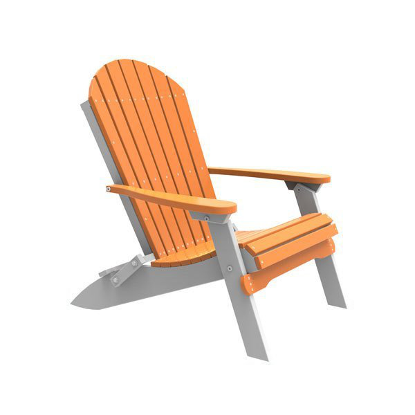 Chaise adirondack pliante en plastique Frederike, Orange / blanc
