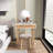 Angeligue Vanity Table Set with Adjustable Brightness Mirror and Cushioned Stool-1924019936