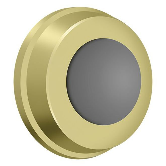 Pare-chocs encastré Deltana WB100U3 de 1 po de diamètre; finition laiton brillant, Laiton poli