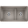 Precis SILGRANIT 33" 60/40 Reversible Double Bowl Undermount Kitchen Sink with Low Divide
