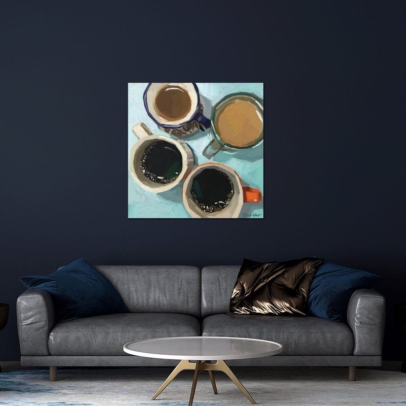 Nuances de café, impression sur verre acrylique, H 36 po x l 36 po x P 0,25 po
