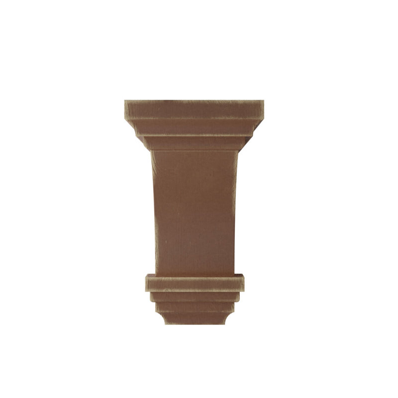 Corbeille en bois Jefferson, H 10 po x l 5 po x P 5,75 po, Brun patiné