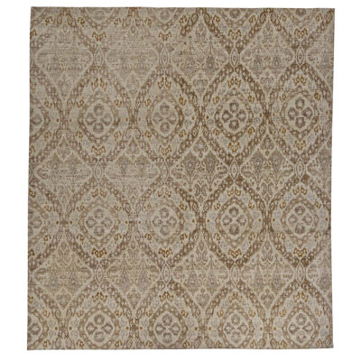 Wool Damask Area Rug