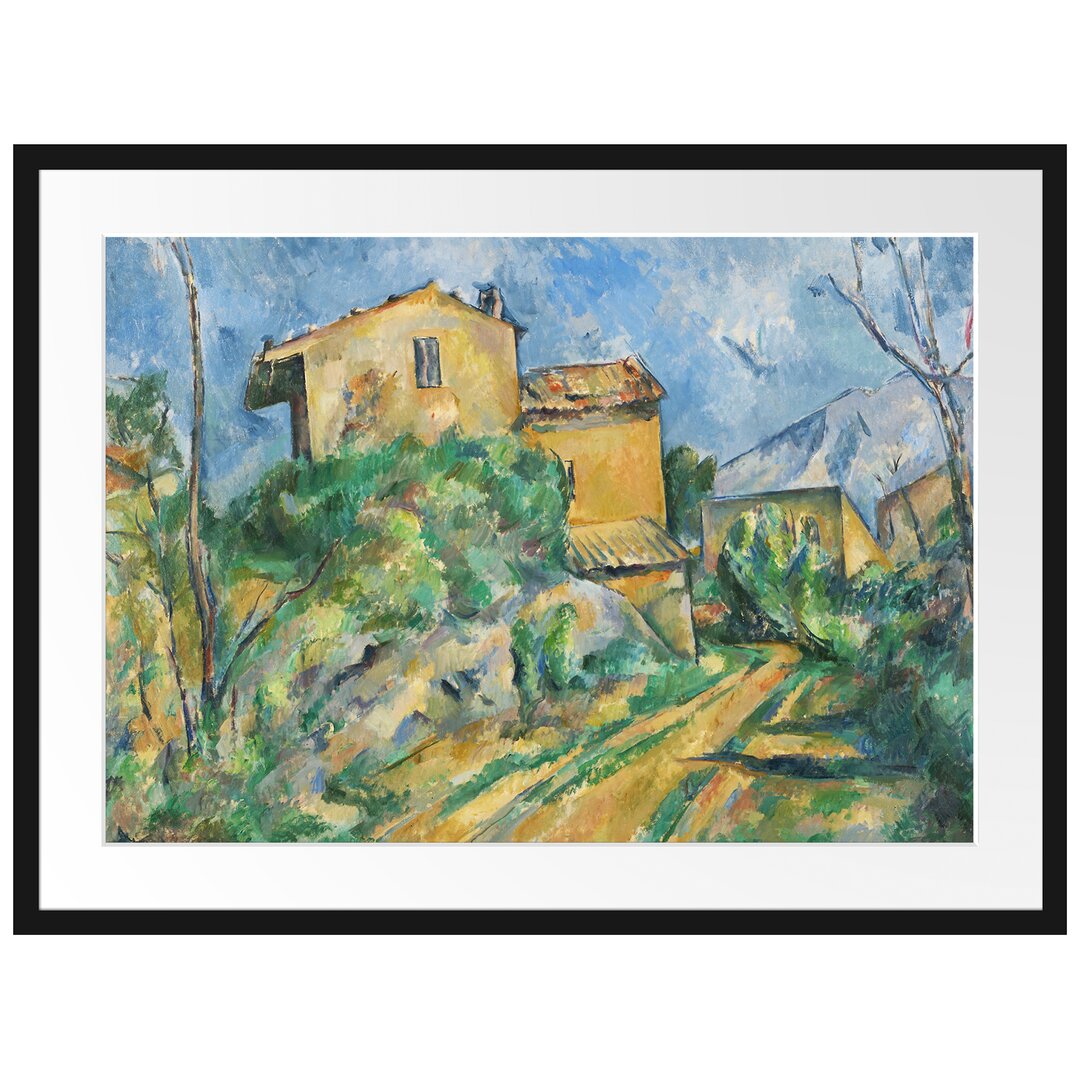 Gerahmter Kunstdruck Das Haus der Maria auf dem Weg zum Château Noir von Paul Cezanne