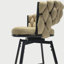 Ensemble de 2 tabourets de bar, chaise d'îlot de cuisine non réglable, tabouret de bar rotatif à 360 degrés avec dossier et repose-pieds-1694519212