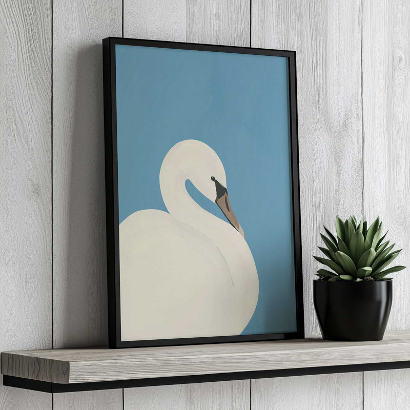 «White Swan 3» par Thingdesign, reproduction d'art sur toile, H 40 po x l 30 po, Brun