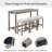 Teneile 59" Wide 3 - Preson Transitional Bar Table Set with Upholstered Tufted Stools and USB Ports-972597258