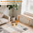 Foldable Coffee Table for Small Spaces, Low Study Table for Sitting On The Floor, White