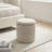 Modern Fabric Round Storage Ottoman