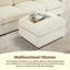 Canapé modulaire rembourré 8 places avec sièges Ottomans 128,61 po Sarang-979231214