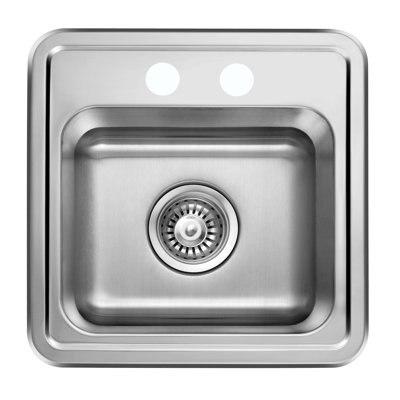 15'' L Drop-In Single Bowl Stainless Steel Kitchen Sink