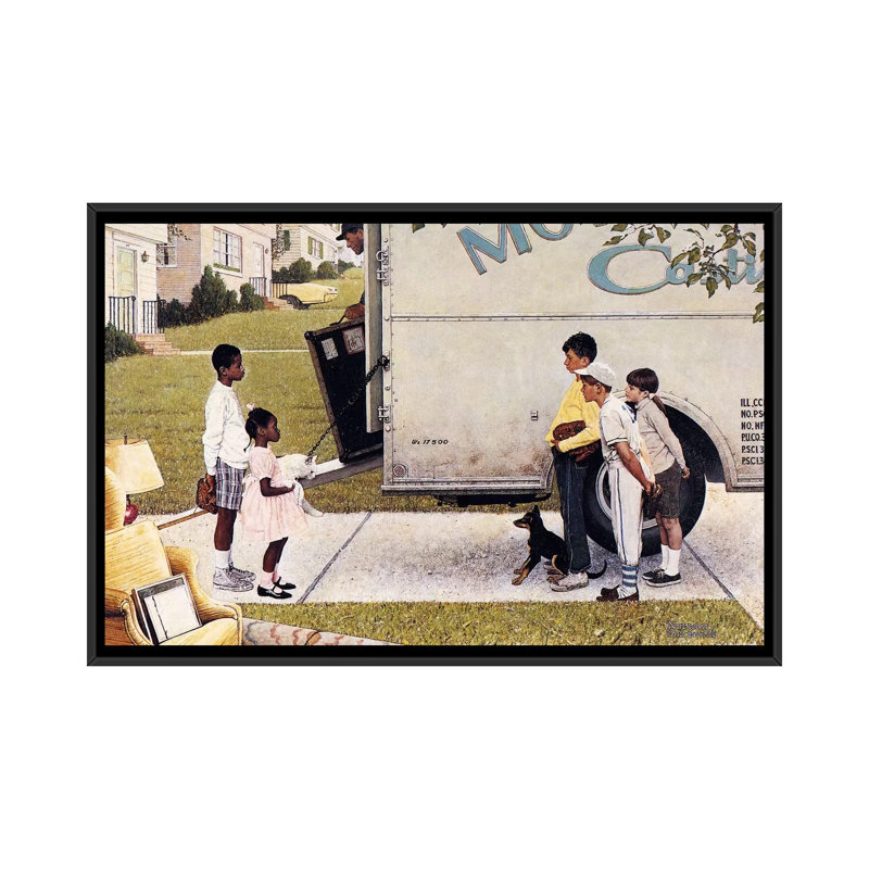 Impression sur toile tendue par Rihamna, H 18 po x l 26 po x P 1,5 po, Toile avec cadre noir, Pas de tapis