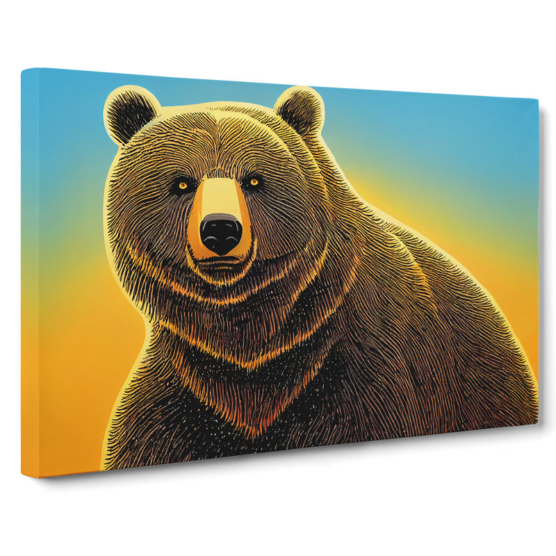 Stellar Bear - Wrapped Canvas Print, 35cm H x 50cm W x 3cm D