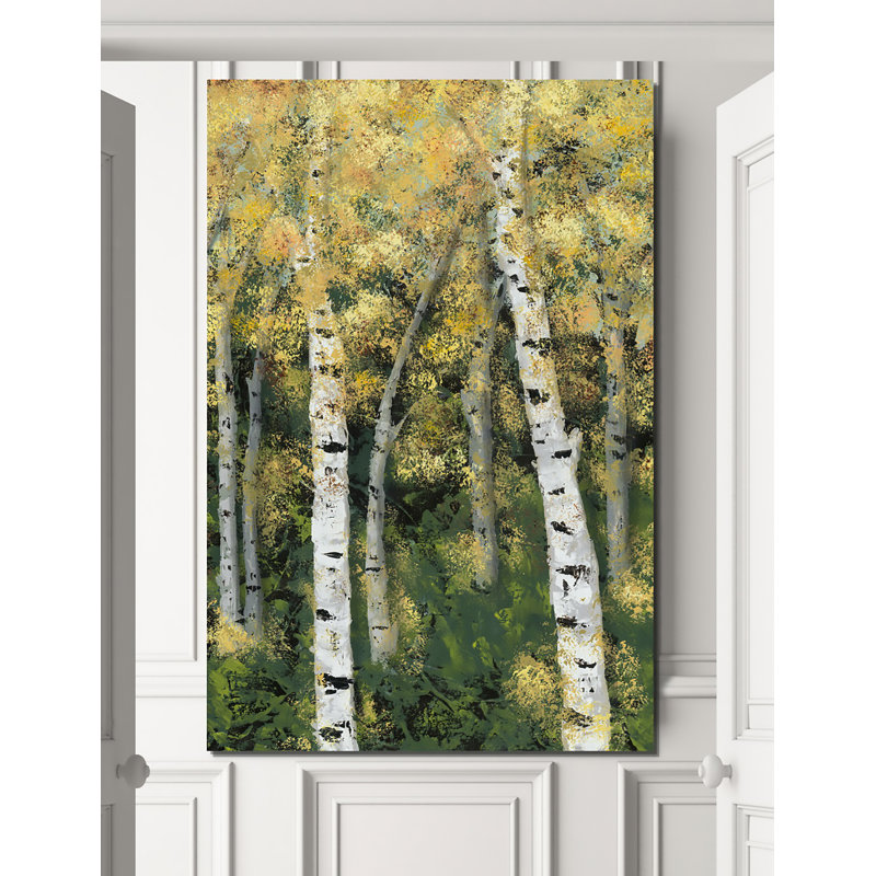 «Birch Treeline III», reproduction, H 18 po x l 12 po x 1,5 po, Toile tendue