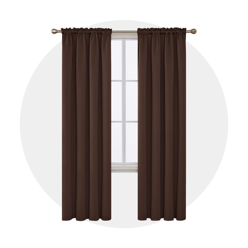 Rideaux occultant et isolant obscurcissant avec passe-tringle (ensemble de 2), Blanc pur, L 42 po x L 84 po