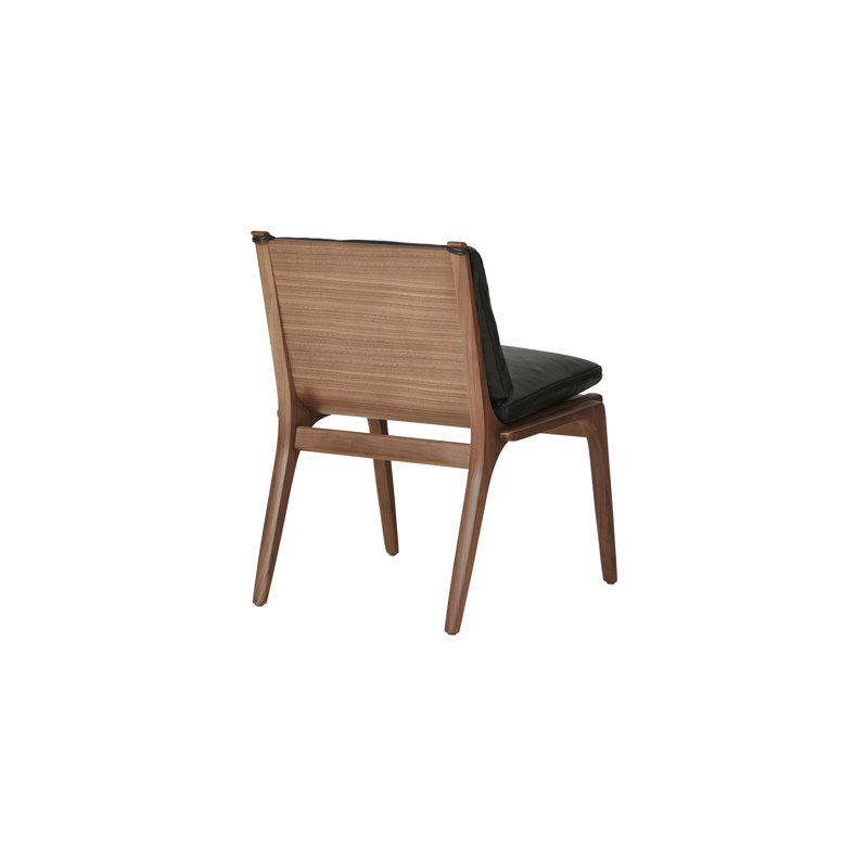 Ren Leather Dining Chair, Natural Walnut