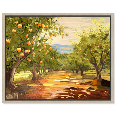 «Monica Kapur Golden Orchard Lane», reproduction d'art sur toile encadrée