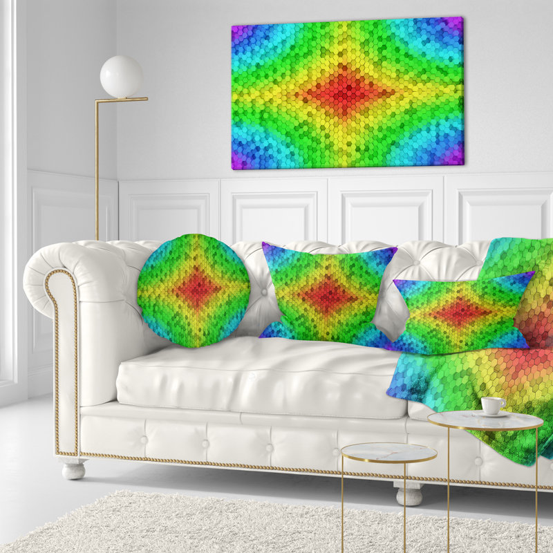 Coussin lombaire à colonnes hexagonales surélevé Abstract