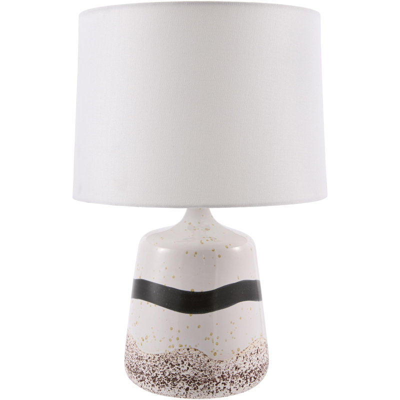 Lampe de table Markiesha, Crème / brun