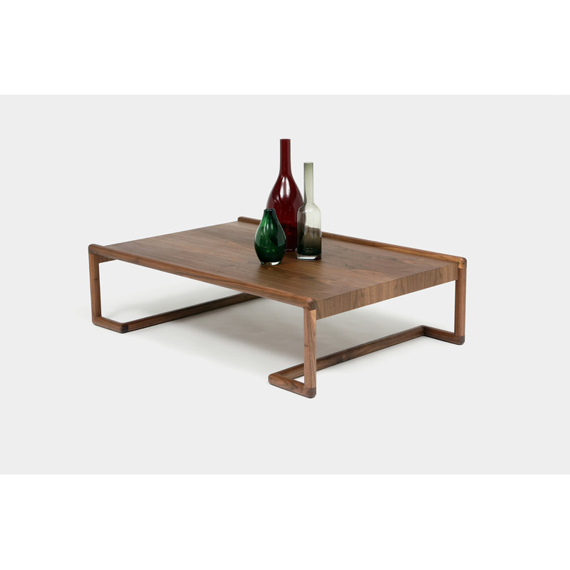 Untitled Solid Wood Single Coffee Table, Walnut, 12" H x 72" L x 24" W