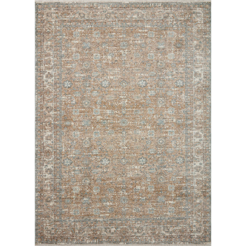 Tapis sable / ciel Angela Rose x Loloi Blake, Rectangle 6 pi 7 po x 9 pi 10 po