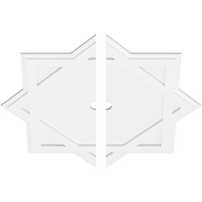 Médaillon de plafond contemporain en PVC de qualité architecturale Axel 34 po x P 2 po x P 18 3/4 po x P 1 po Axel