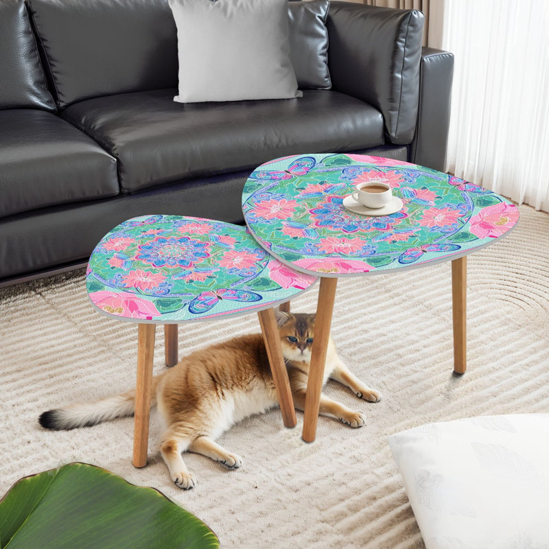 Ensemble de 2 tables basses gigognes Triangle