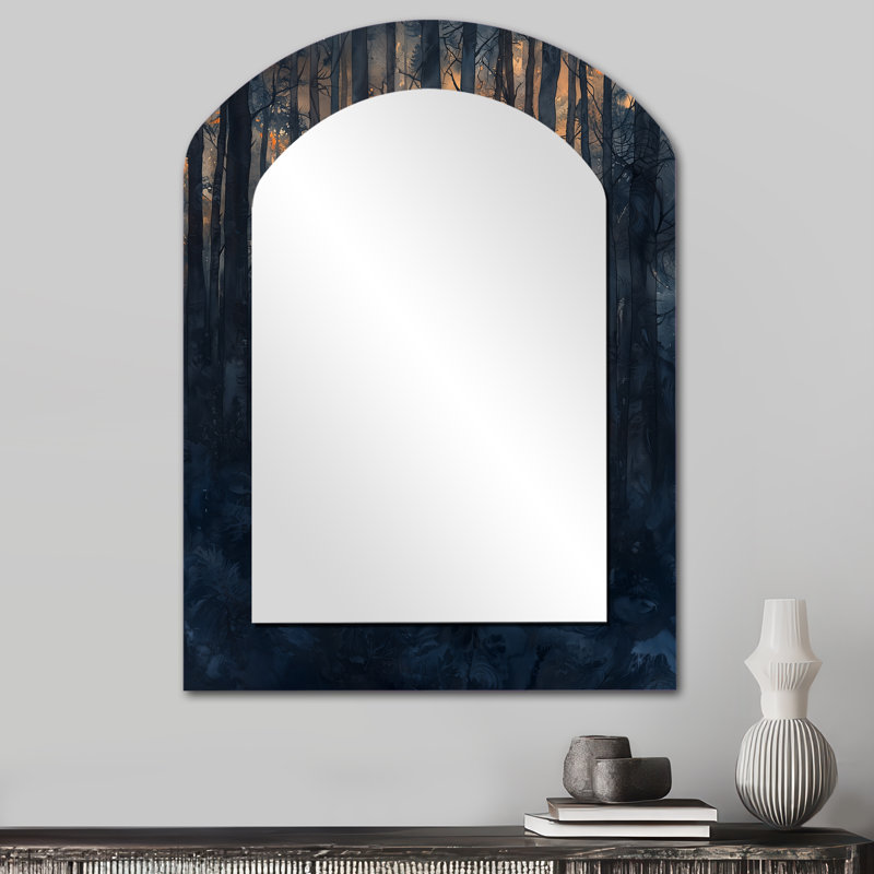 Miroir mural moderne, ambre moderne et harmonie, 34 po x 25 po