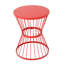 Table d'appoint en fer rouge 16 po, de style contemporain et de forme chic moderne-124548139-124548140
