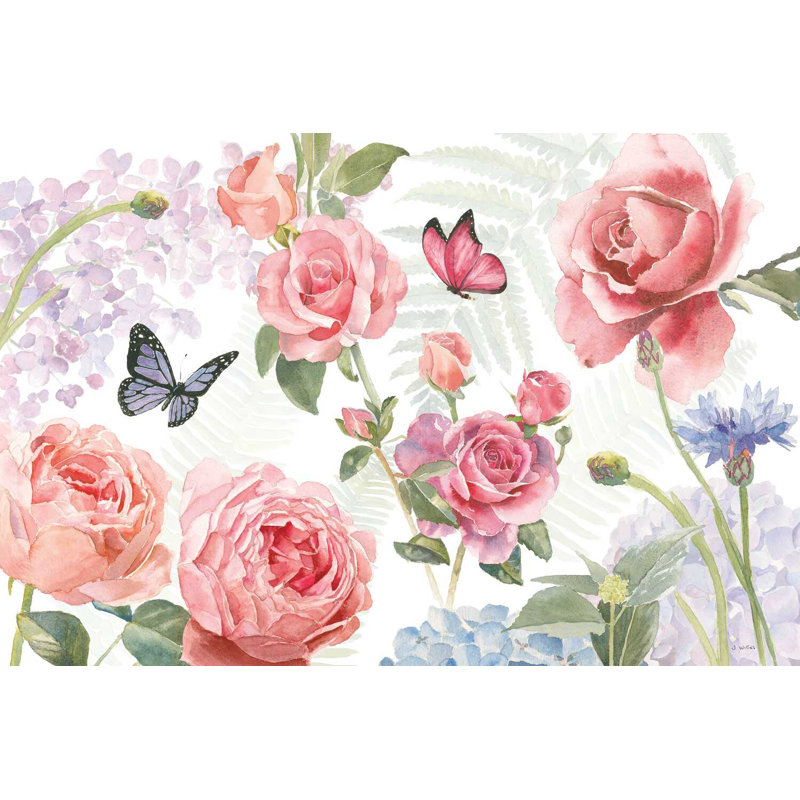 " Boho Bouquet I " by James Wiens Painting Print, 24" H x 36" W x 1.25" D