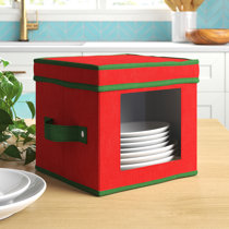 Honey Can Do Round Dinnerware 12 Storage Box - Gray