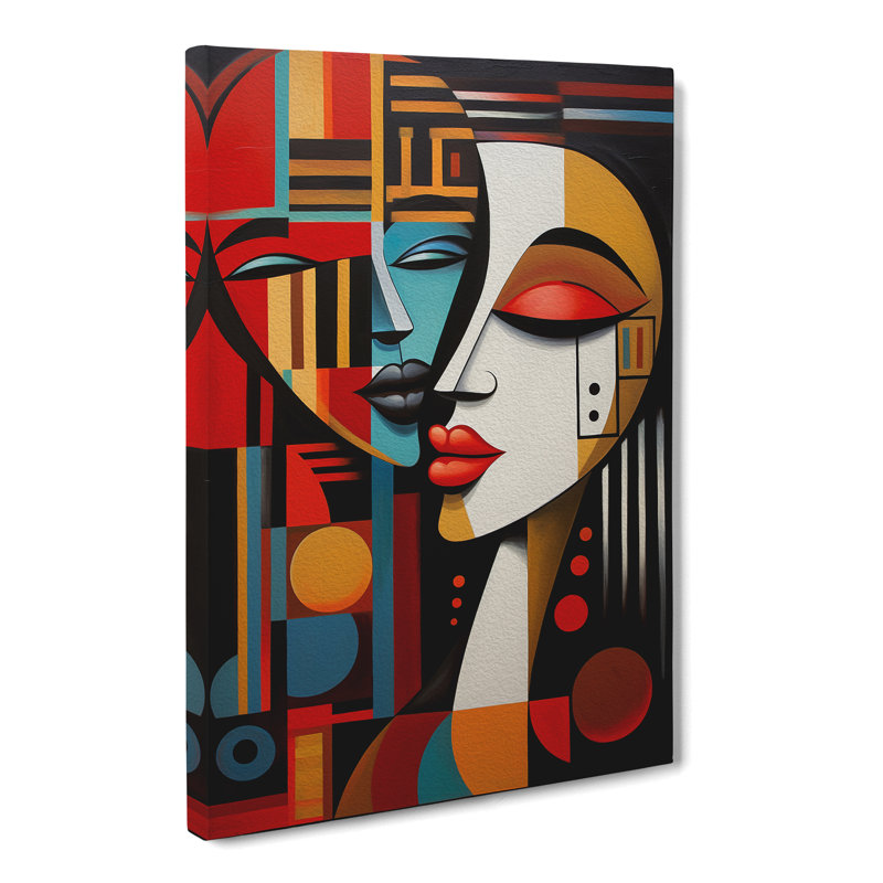 Lovers Constructivism Art - Wrapped Canvas, 50cm H x 35cm W x 3cm D