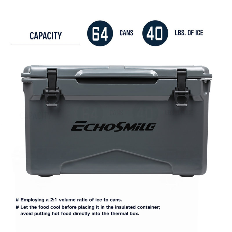 40Qt New Grey Insulated Box, Grey