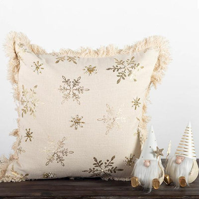 Cotton Blend Reversible Pillow Cover