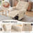 Recliner Chair, 360° Swivel Recliner with Heat & Massage, Chenille Upholstered Manual Recliners with Side Pockets-1120547568