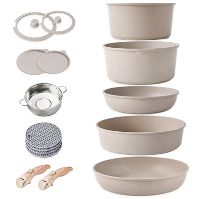 11 - Piece Detachable Handle Cookware Set