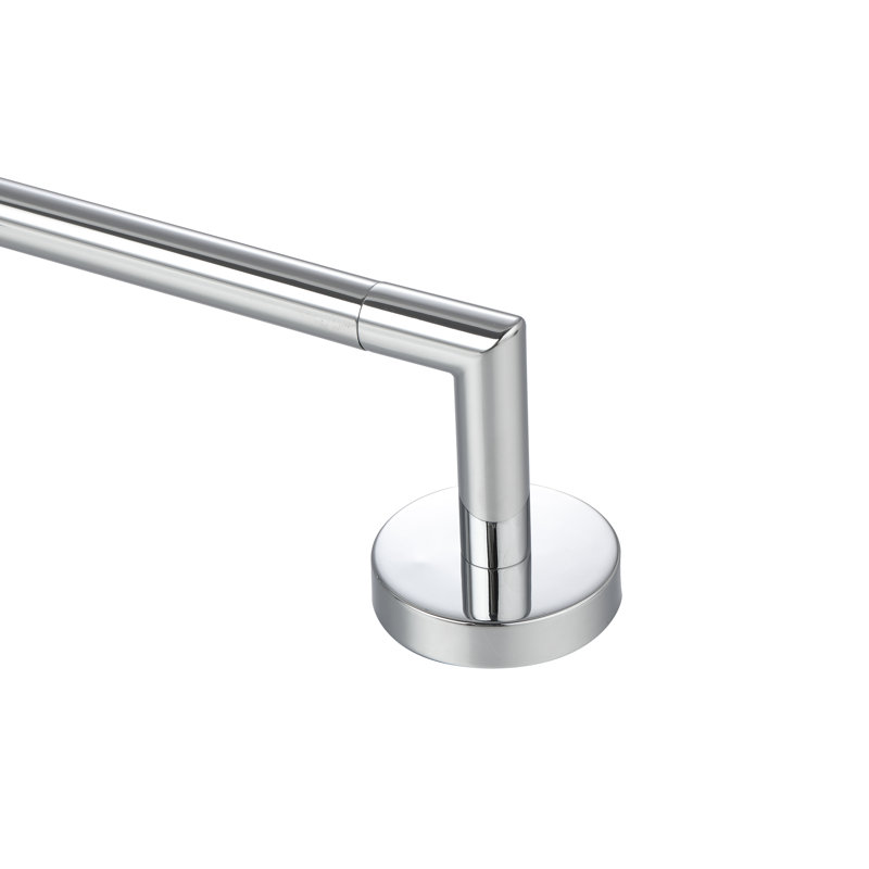 Utopia - Single Towel Bar, Polished Chrome, 2.83" H x 11.22" W x 2.83" D