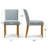 18.5'' Seat Height Linen Upholstered Solid Wood Dining Chair-282590129