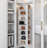 Rotating Shoe Rack Tower, 8-Tier Spinning Storage Rack, Free Standing 360° Revolving Shoe Organizer, Holds 32 Pairs Of Shoes (8-Tier,White)-1457950291